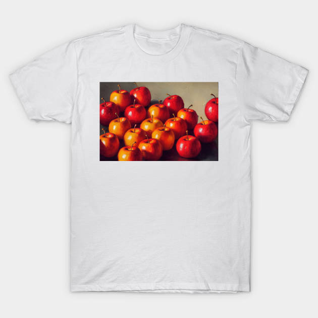 Delicious freshly harvested apples design T-Shirt by DyeruArt